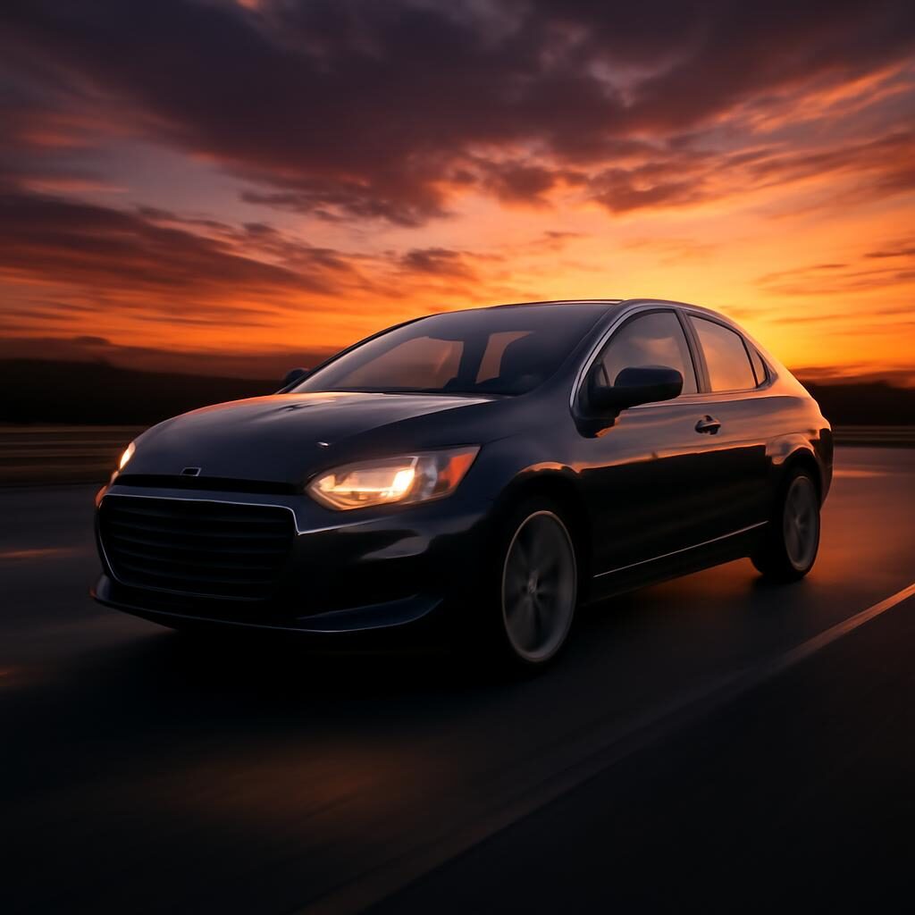 Chevrolet Cruze en mouvement sur autoroute — dynamique et performance