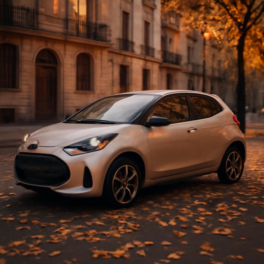 Hyundai i20 en automne en ville — design bicolore et ambiance urbaine