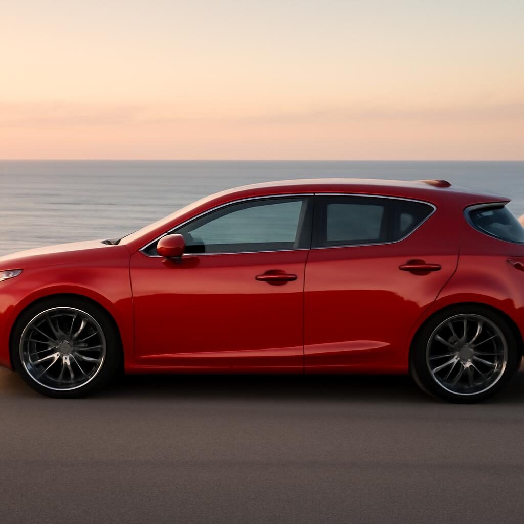 Lexus CT 200h profil latéral — silhouette compacte et sportive