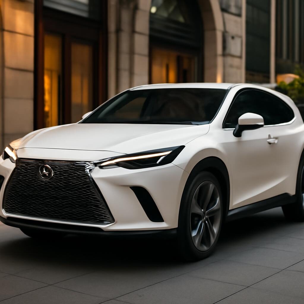 Lexus UX 250h vue avant — calandre fuseau et design premium