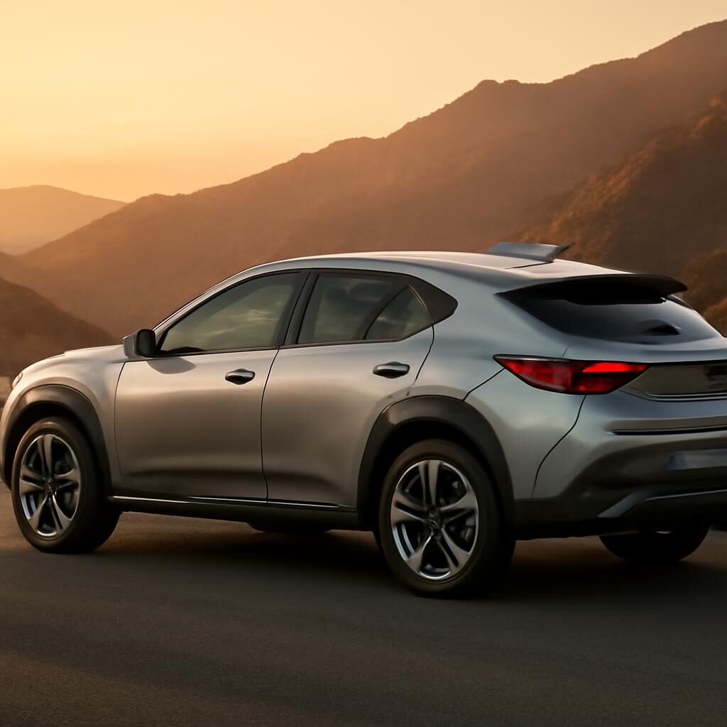 Lexus UX 250h profil — toit coupé et feux arrière fragmentés