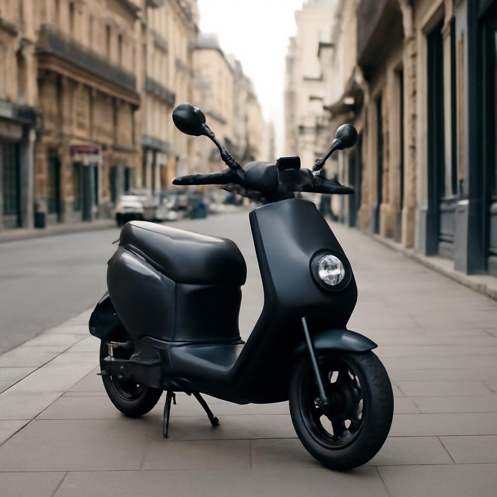 Scooter electrique gare en ville