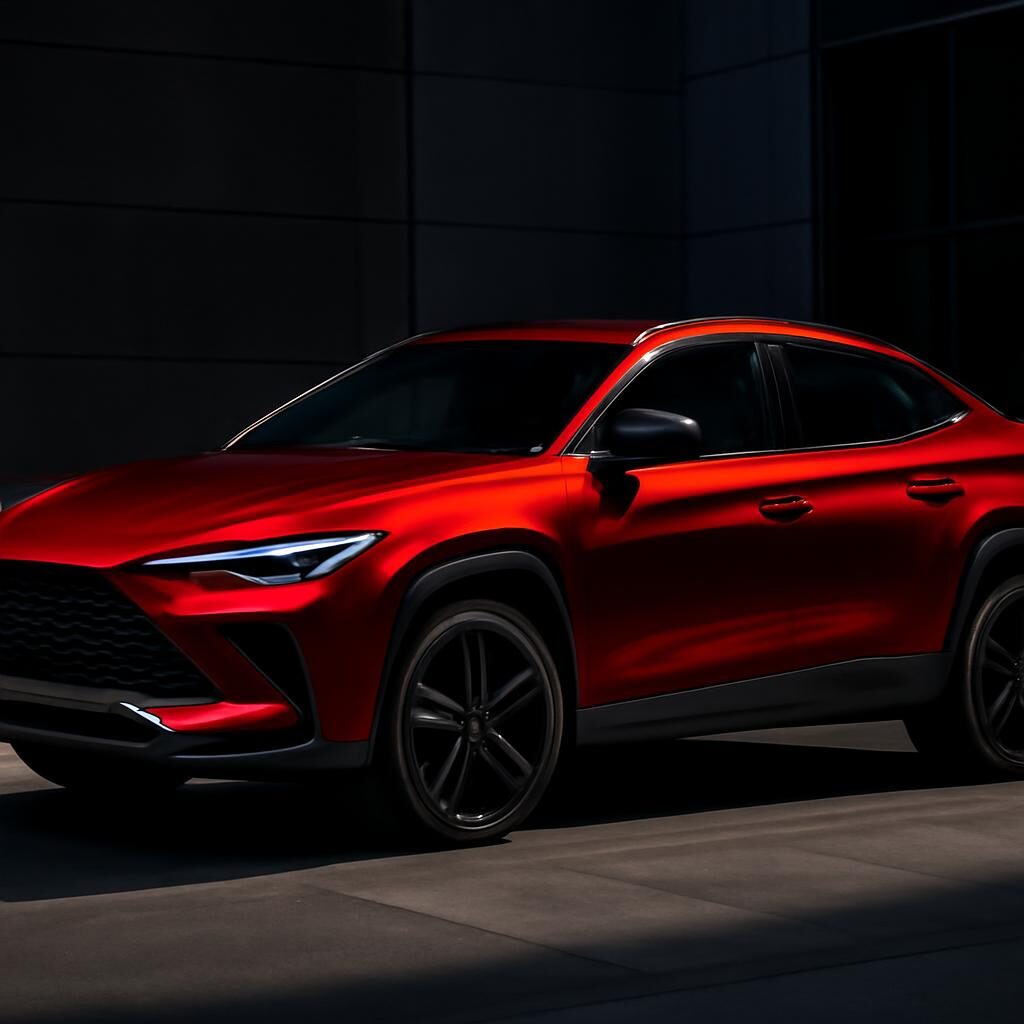 Toyota C-HR 2022 vue avant trois quarts — design coupé crossover