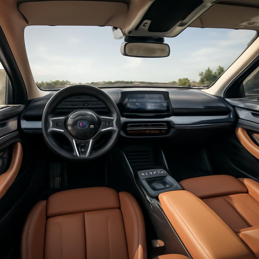 Intérieur BMW X1 tableau de bord iDrive et sièges cuir