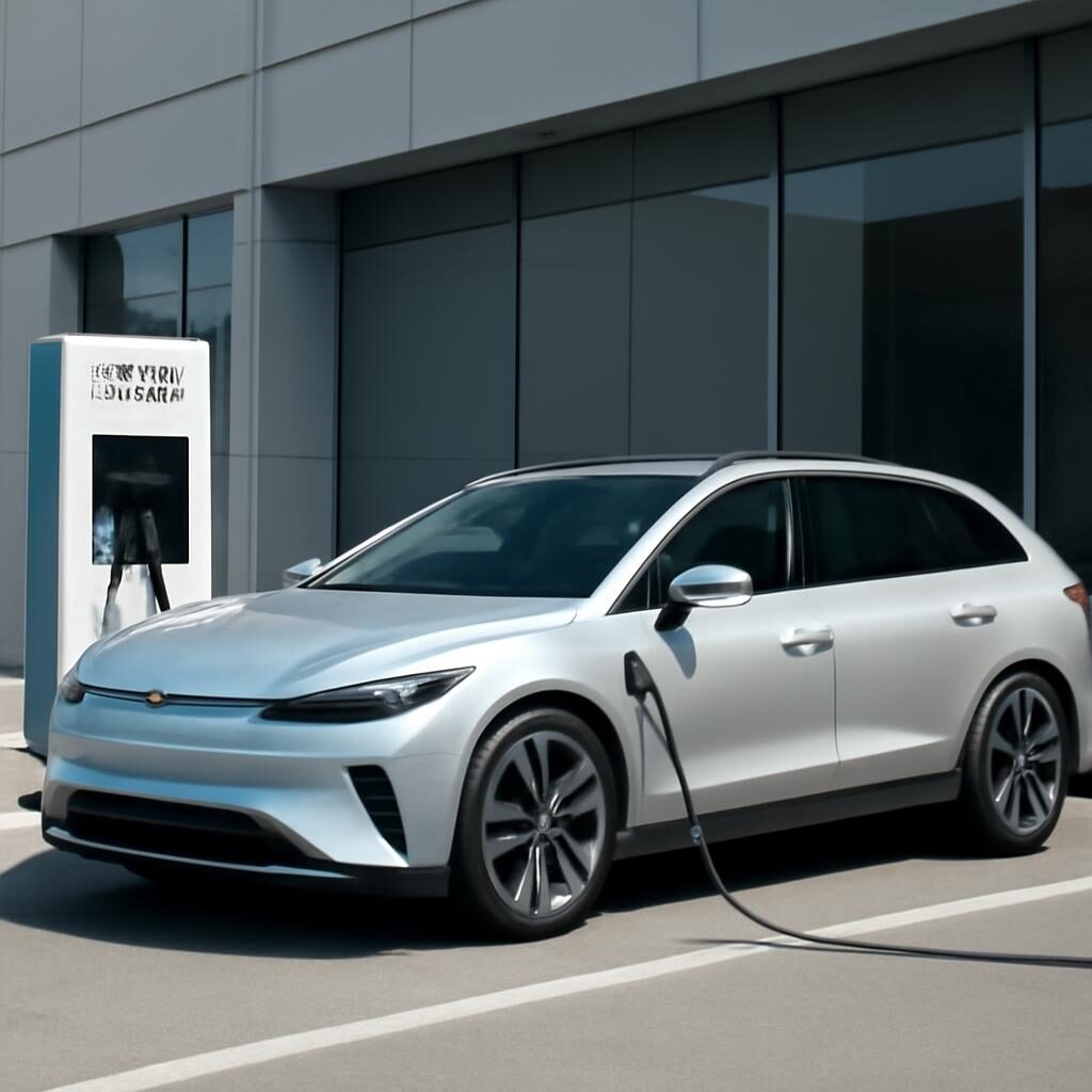 MG5 Électrique break en charge sur borne rapide