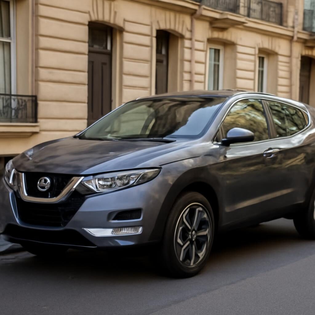 Nissan Qashqai SUV compact en ville vue avant