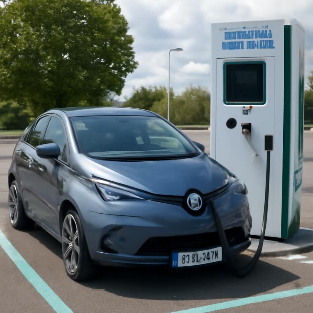 Renault Seven en recharge à une borne rapide