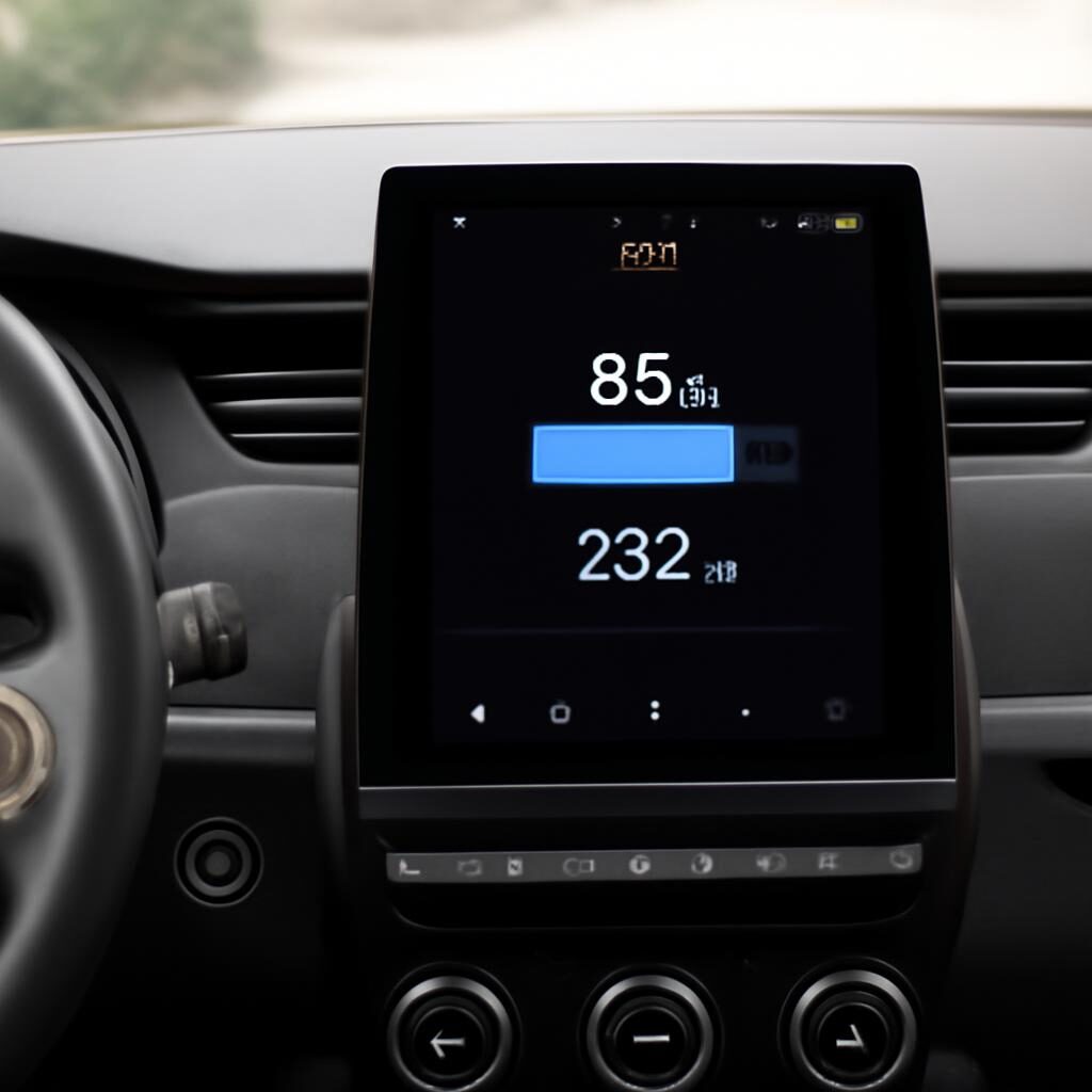 Intérieur Renault ZOE écran autonomie et charge batterie